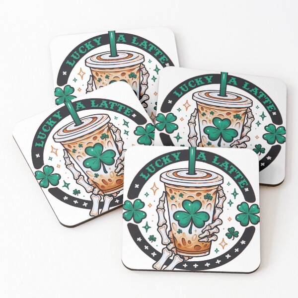Item preview, Lucky a latte skeleton designed and sold by OfftopSocial.
