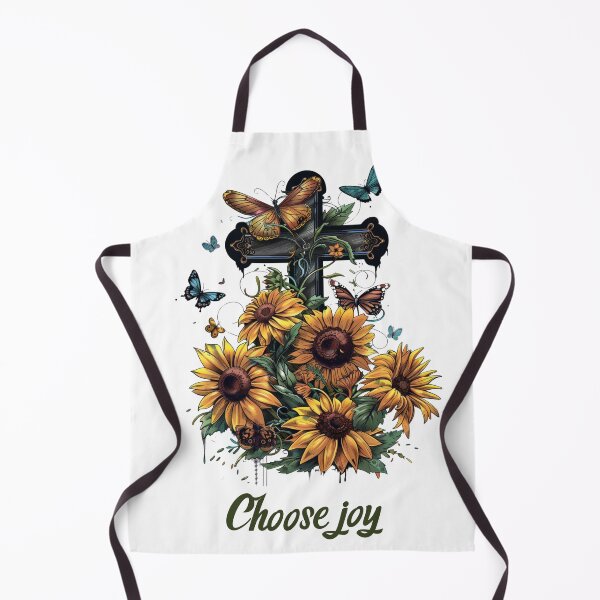 Item preview, Cross Sunflowers Butterflies Christian Choose joy designed and sold by ArtFromBeyond.