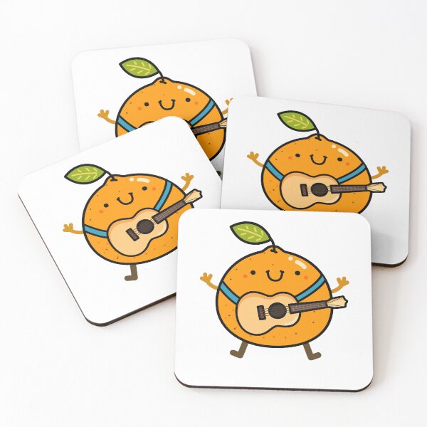 Item preview, Kawaii Orange With Ukulele designed and sold by kawaiilife.