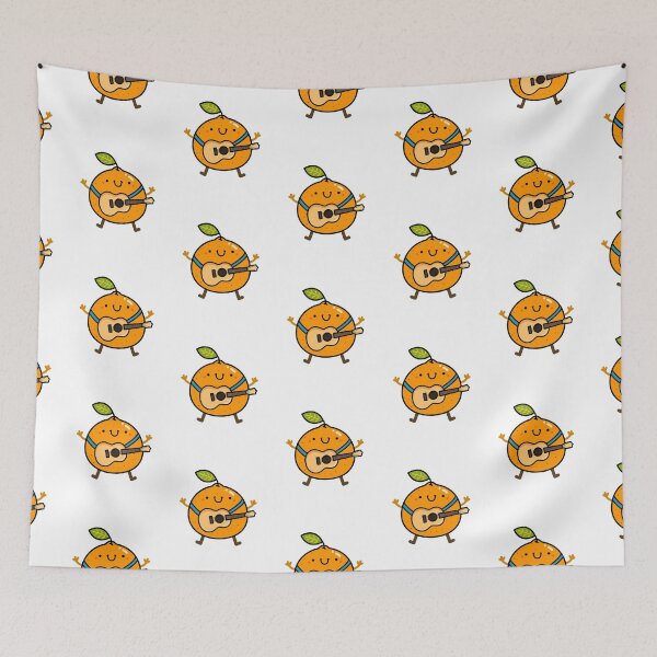 Item preview, Kawaii Orange With Ukulele designed and sold by kawaiilife.