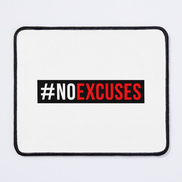 Item preview, No Excuses Gym Fitness Quote designed and sold by maniacfitness.