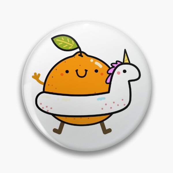 Item preview, Kawaii Orange With Unicorn Pool Floatie designed and sold by kawaiilife.