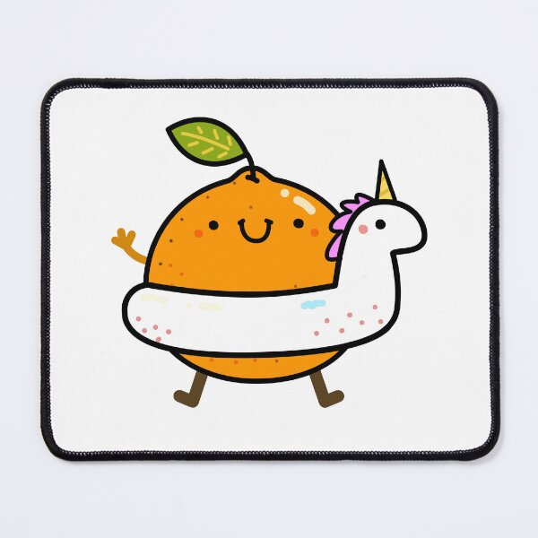 Item preview, Kawaii Orange With Unicorn Pool Floatie designed and sold by kawaiilife.