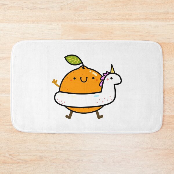 Item preview, Kawaii Orange With Unicorn Pool Floatie designed and sold by kawaiilife.