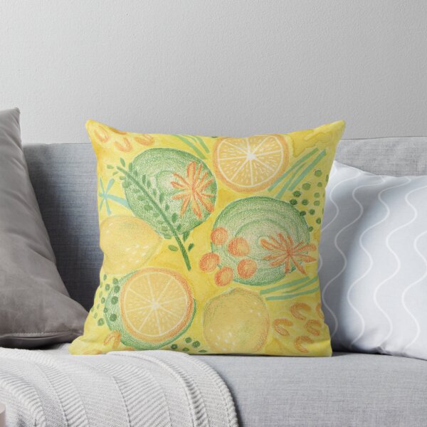 Item preview, Yellow Fruits and Flowers designed and sold by ellenmueller.