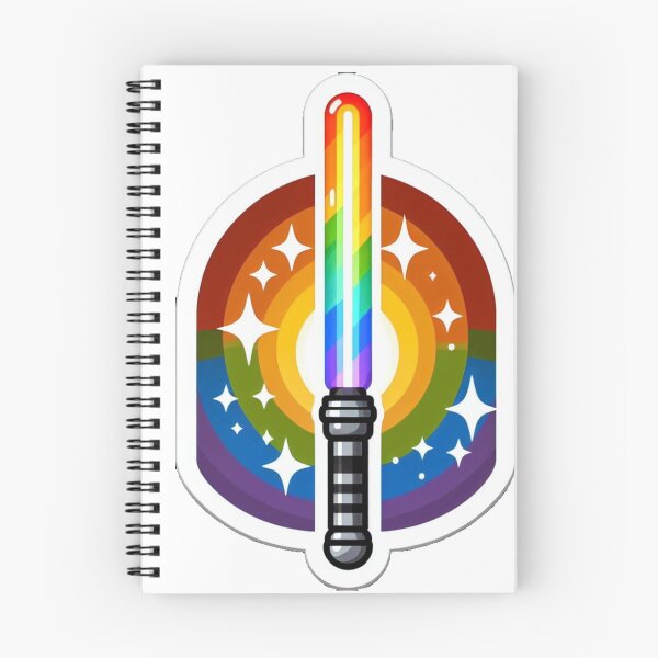 Item preview, lightsaber rainbow sticker designed and sold by MandyLS24.