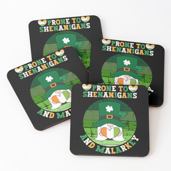 Item preview, Prone To Shenanigans And Malarkey - Funny Vintage St Patrick Day designed and sold by Raccoon's World.