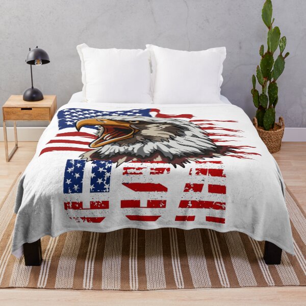 Item preview, Defiant Freedom: Angry Eagle with Battle-Worn Flag and USA Grunge Stars & Stripes designed and sold by AmericaFreedom.