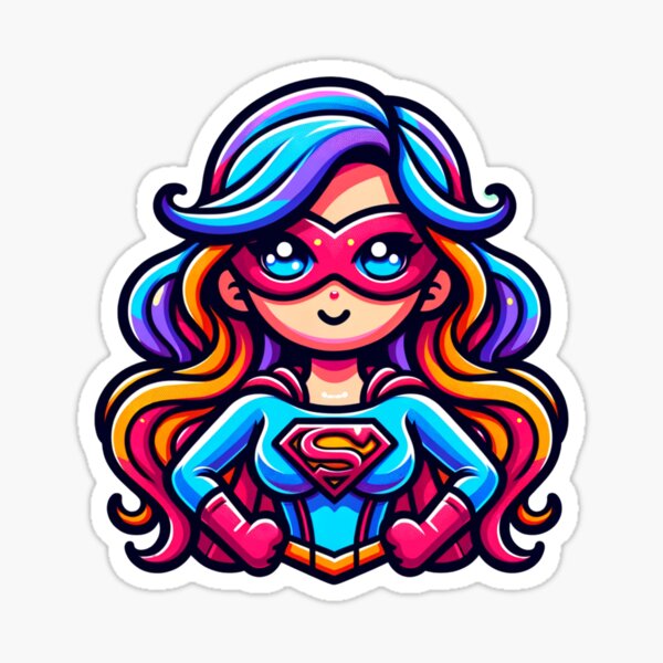 Item preview, Cute Superhero Woman designed and sold by PassionforLove.