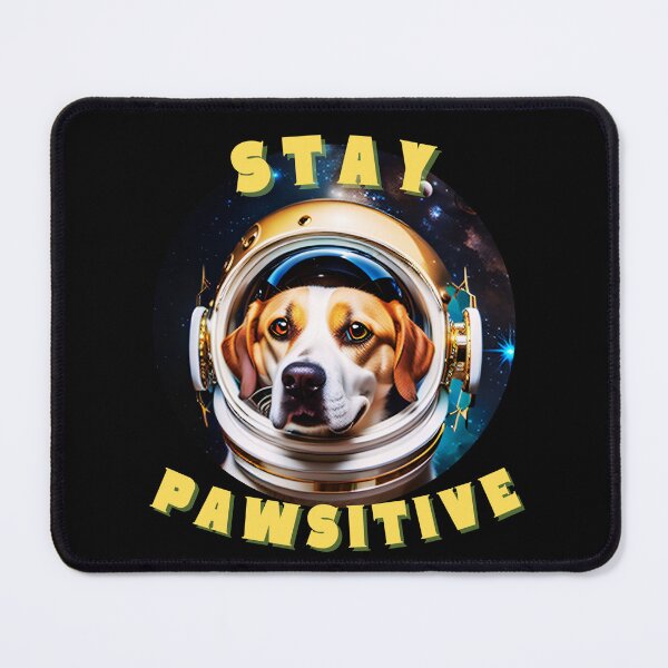 Item preview, Stay Positive - Dog in space - Humor designed and sold by Molly's Bold Brush.