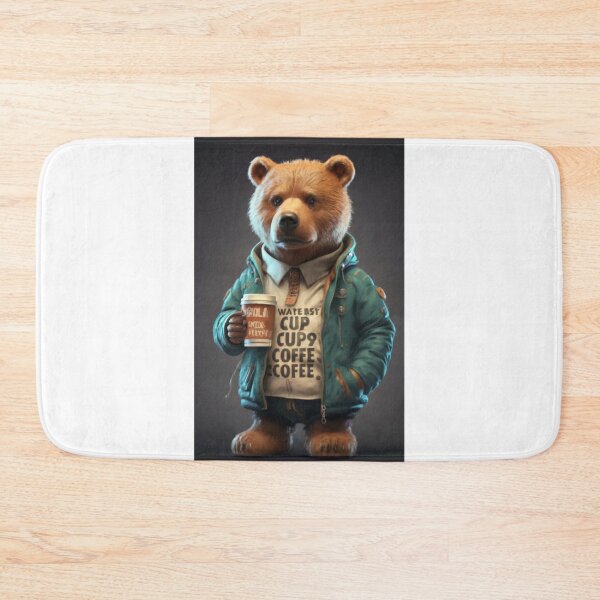 Item preview, A bear in a jacket - What goes best with a cup of coffee? The second cup of coffee 1 designed and sold by Aleks894.