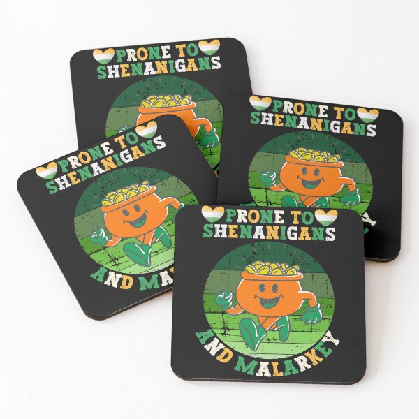 Item preview, Prone To Shenanigans And Malarkey - Funny Vintage St Patrick Day designed and sold by Raccoon's World.