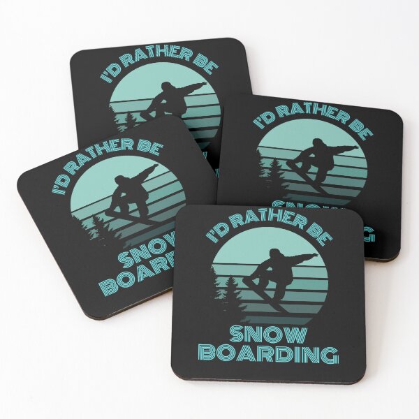 Item preview, I'd Rather Be SnowBoarding / SnowBoard Print designed and sold by Thehatinthecat.