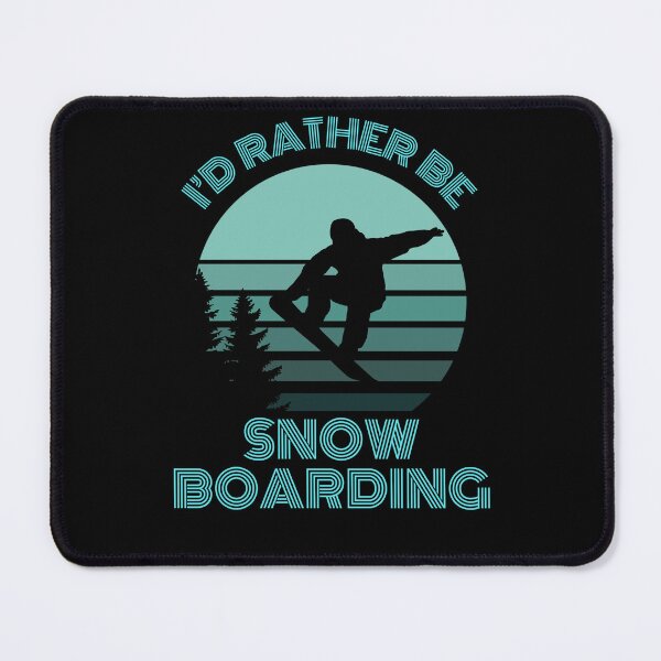Item preview, I'd Rather Be SnowBoarding / SnowBoard Print designed and sold by Thehatinthecat.