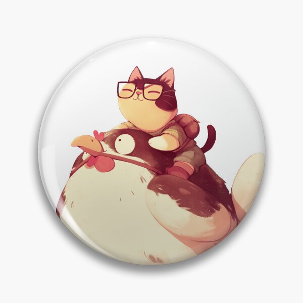 Item preview, Cat Riding a Chicken Cartoon designed and sold by Bwittaya.