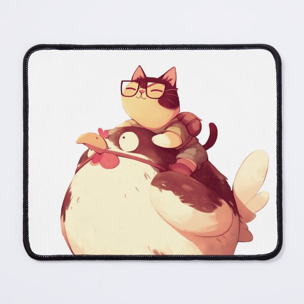 Item preview, Cat Riding a Chicken Cartoon designed and sold by Bwittaya.