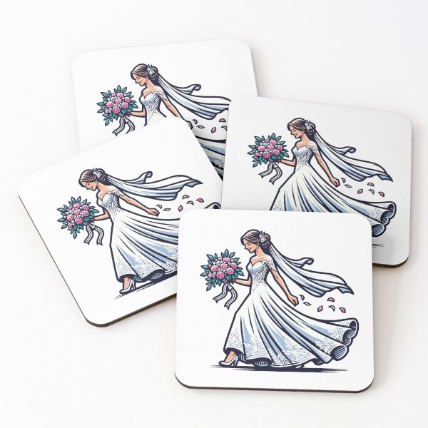 Item preview, Beautiul Bride with Bouquet of Flowers designed and sold by PassionforLove.
