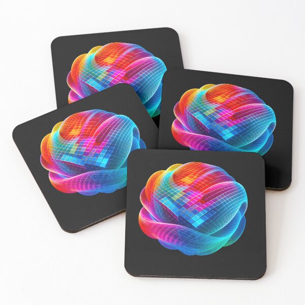 Item preview,  3D Checker Wave Pattern Ball With Vibrant Colors designed and sold by Tamer ⭐⭐⭐⭐⭐.