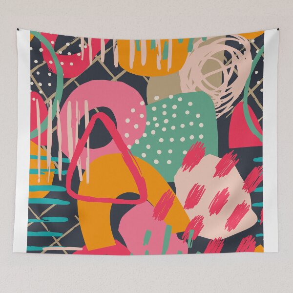 Item preview, Abstract shapes pattern designed and sold by Funwaytrend.