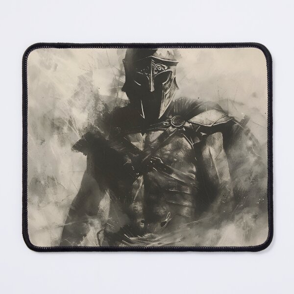 Item preview, Black and white charcoal sketch of a Roman gladiator designed and sold by dcrc.