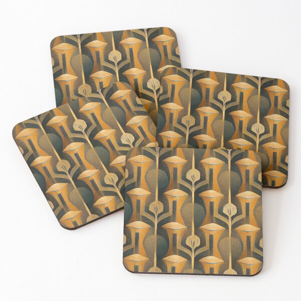Item preview, Antique Golden Hues And Sage Art Deco Pattern designed and sold by DEC02.