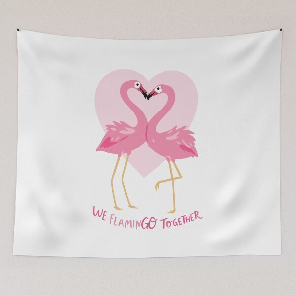 Item preview, We FlaminGO Together Cute Pink Flamingo Love Heart designed and sold by CourtneyMayo.