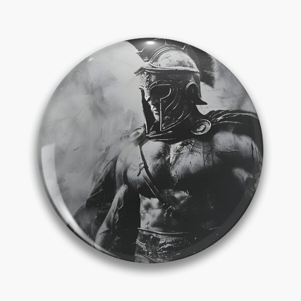 Item preview, Black and white charcoal sketch of a Roman gladiator designed and sold by dcrc.