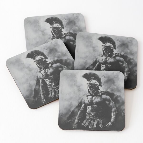 Item preview, Black and white charcoal sketch of a Roman gladiator designed and sold by dcrc.