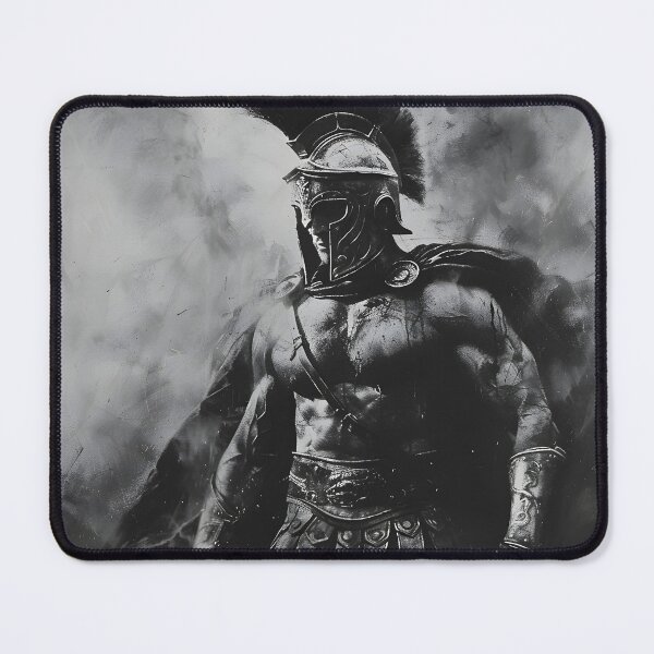Item preview, Black and white charcoal sketch of a Roman gladiator designed and sold by dcrc.