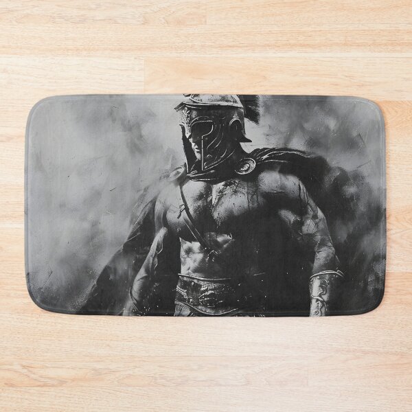 Item preview, Black and white charcoal sketch of a Roman gladiator designed and sold by dcrc.