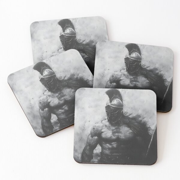 Item preview, Black and white charcoal sketch of a Roman gladiator designed and sold by dcrc.