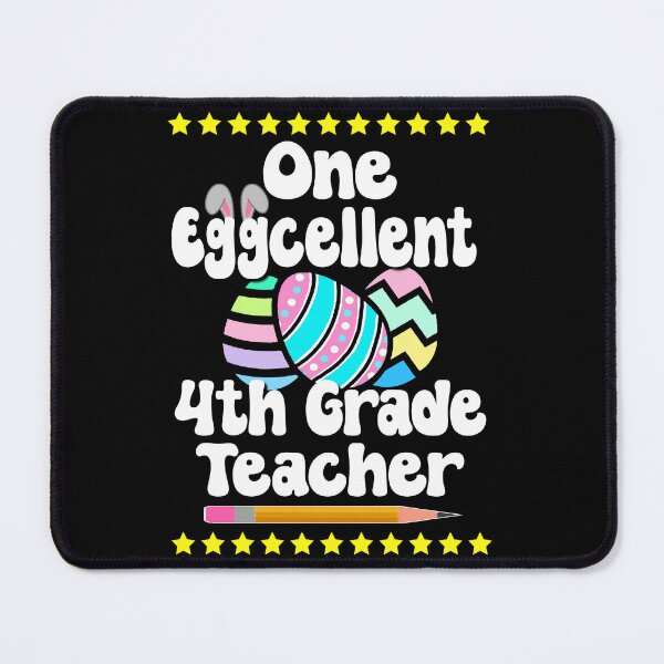 Item preview, One Eggcellent 4th Fourth Grade Teacher Happy Easter Hoppy Egg Bunny Tutor designed and sold by FlorenciaBliss.