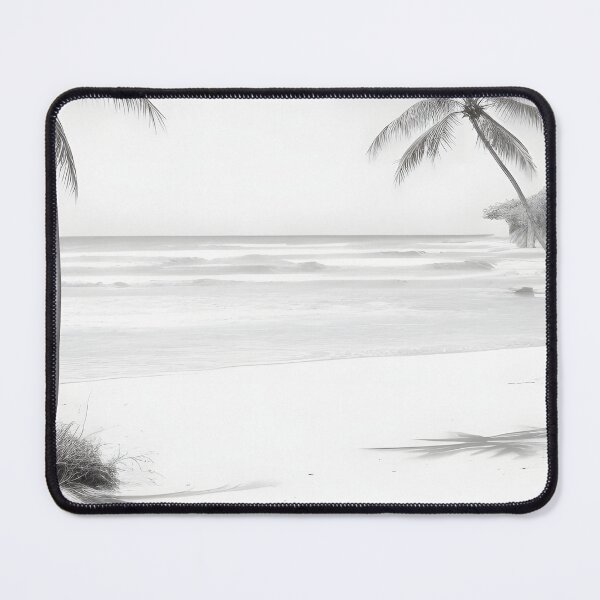 Item preview, Vista en blanco y negro de la playa. designed and sold by Volcano17.