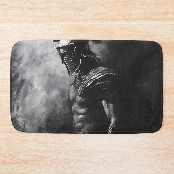 Item preview, Black and white charcoal sketch of a Roman gladiator designed and sold by dcrc.
