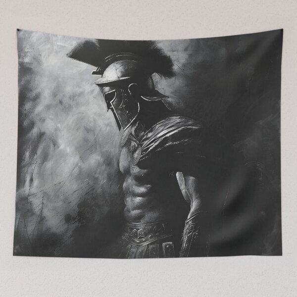 Item preview, Black and white charcoal sketch of a Roman gladiator designed and sold by dcrc.