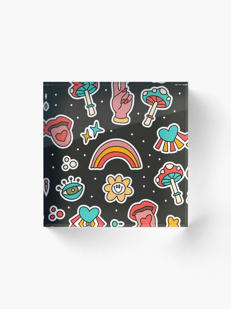 Thumbnail 1 von 5, Acrylblock, Funky Pattern designt und verkauft von Funwaytrend.