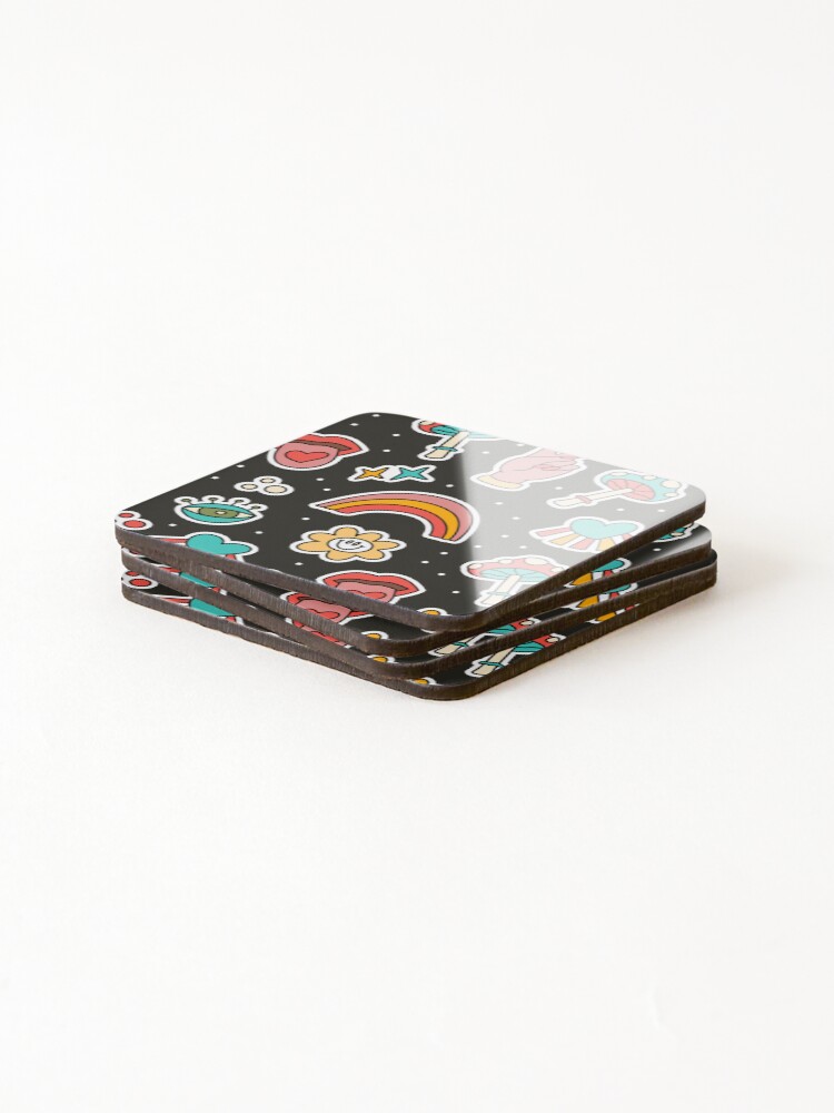 Thumbnail 4 of 5, Coasters (Set of 4), Funky Pattern designed and sold by Funwaytrend.