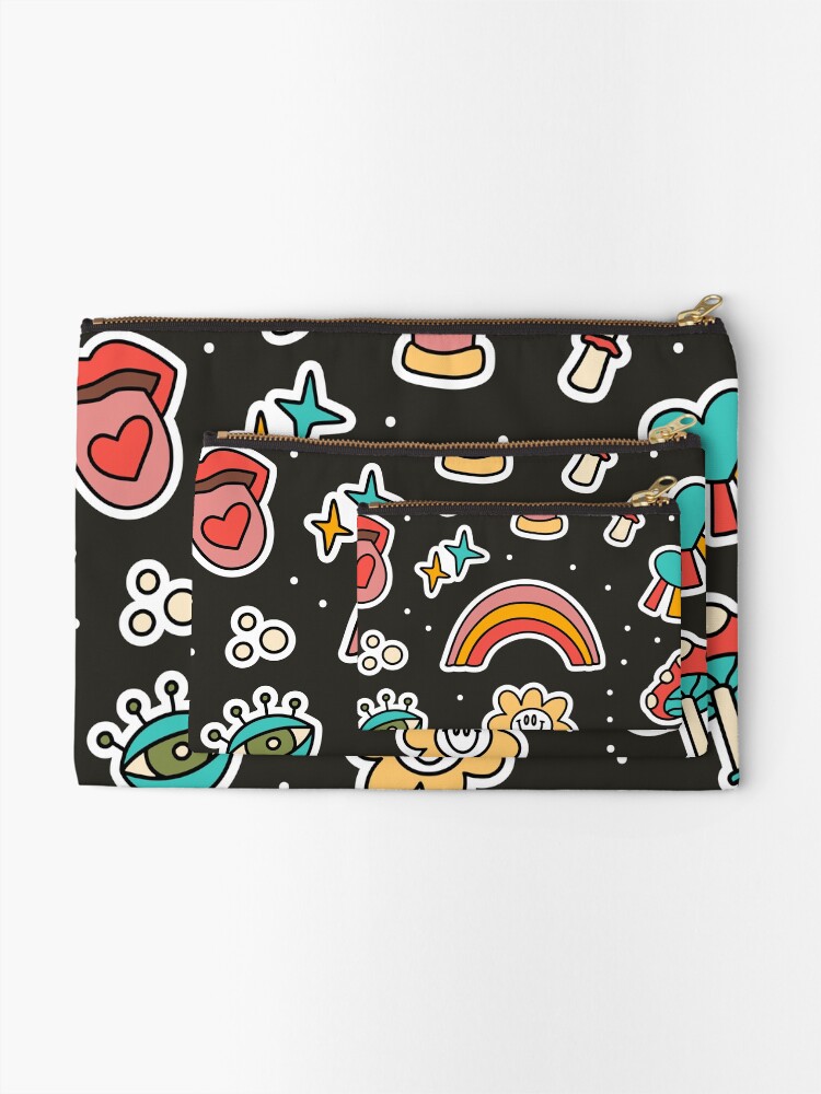 Thumbnail 2 of 4, Zipper Pouch, Funky Pattern designed and sold by Funwaytrend.