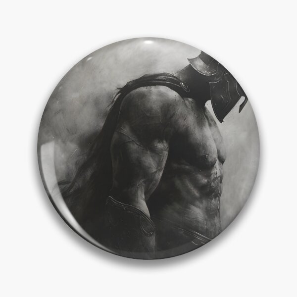 Item preview, Black and white charcoal sketch of a Roman gladiator designed and sold by dcrc.