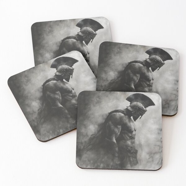 Item preview, Black and white charcoal sketch of a Roman gladiator designed and sold by dcrc.