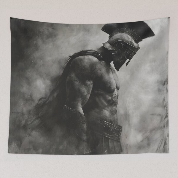Item preview, Black and white charcoal sketch of a Roman gladiator designed and sold by dcrc.
