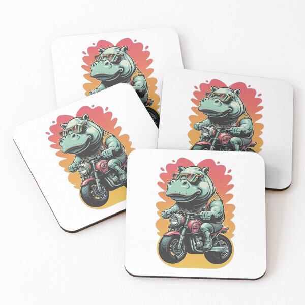Item preview, Motorbike Riding Hippo designed and sold by likbatonboot.