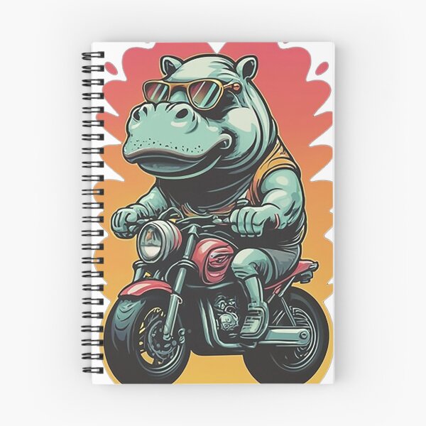 Item preview, Motorbike Riding Hippo designed and sold by likbatonboot.