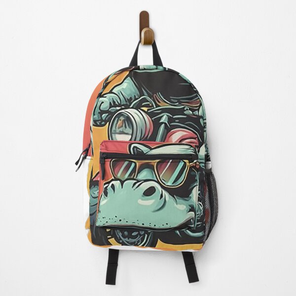 Item preview, Motorbike Riding Hippo designed and sold by likbatonboot.