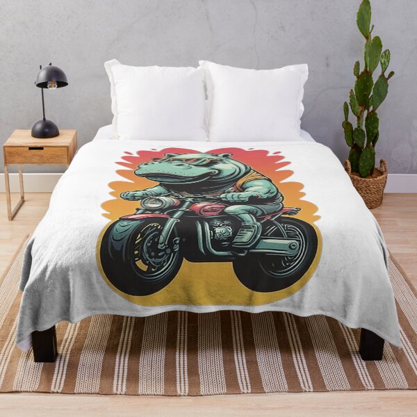 Item preview, Motorbike Riding Hippo designed and sold by likbatonboot.