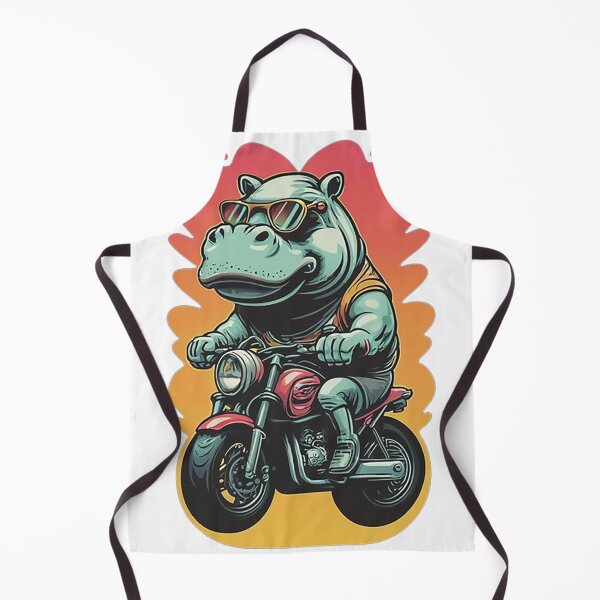 Item preview, Motorbike Riding Hippo designed and sold by likbatonboot.