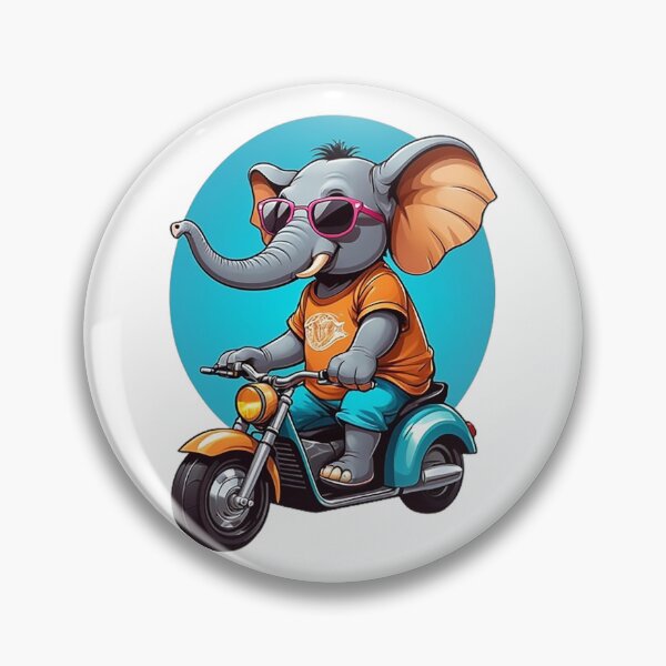 Item preview, Motorbike Riding Elephant designed and sold by likbatonboot.