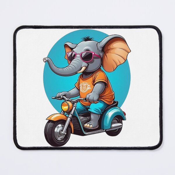 Item preview, Motorbike Riding Elephant designed and sold by likbatonboot.