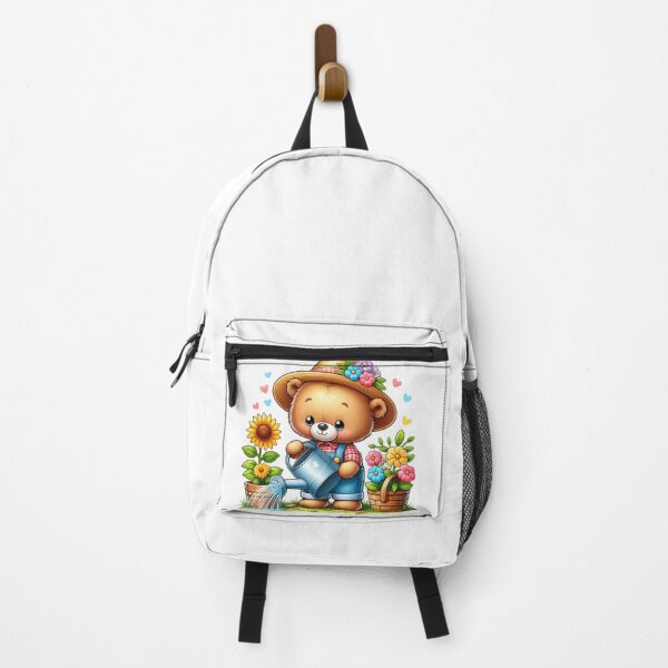Item preview, Gardener bear waters pruning his flowers. designed and sold by moni0490.