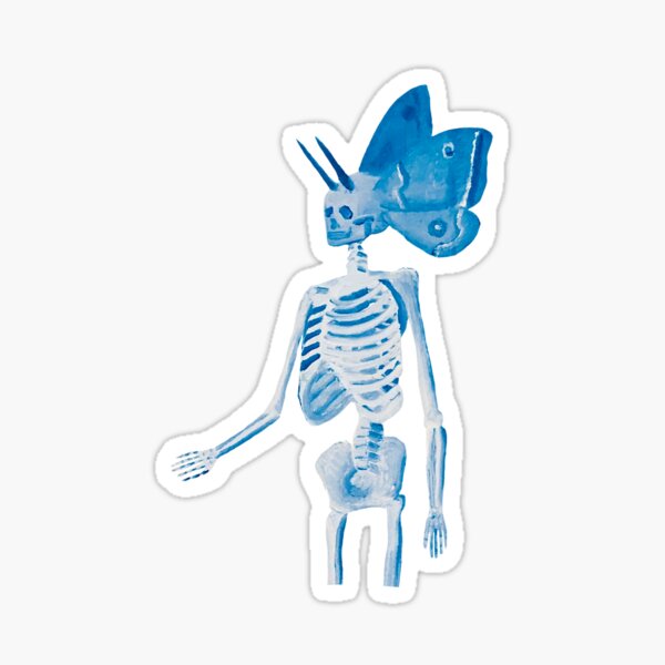 Moth Skeleton (Hand Painted Design) - Gracyn Blu Louis Music Cover Art Sticker